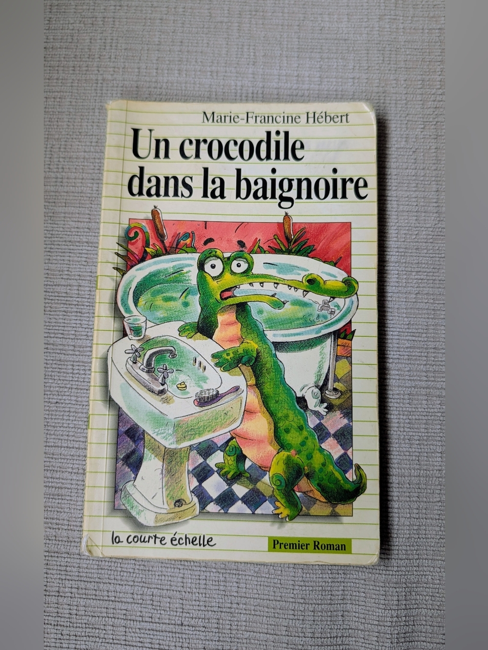 Un crocodile dans la baignoire French Book